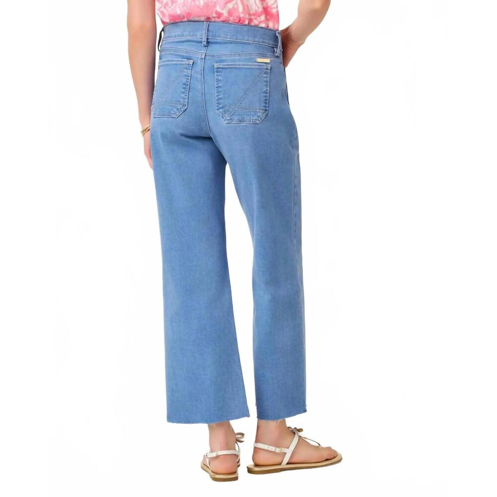 NEW LILLY PULITZER harleen high rise crop jean in rosanna wash - Picture 3 of 8